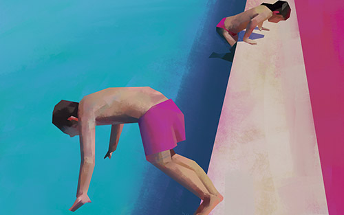 Y así todo el verano. Digital illustration by Eduardo Suazo